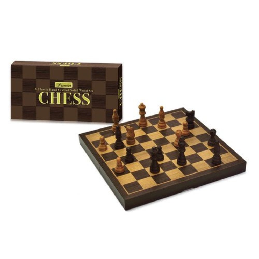 Premier Chess Board Game - Solid Wood Chess Set (NEW)